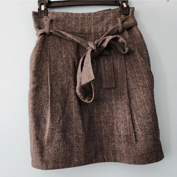 Ulla Johnson Wool Pleated Tie Skirt